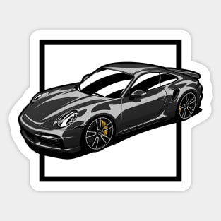 Black 911 Turbo S Sticker